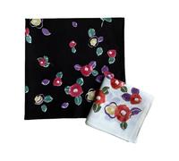 YUGSHNKFC 45x45cm Ragazze Donne Fazzoletti Stampato Fazzoletti Colorati Tasca Motivo Floreale Quadrato Hijab Per La Donna Per La Sciarpa, Tipo di fiore cinque, Taglia unica