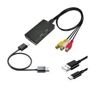 YUGSHNKFC Adattatori Upscaling Digitale HDTV RCAS con Chip A Bassa Potenza Convertiti Segnali CVBS alla Risoluzione 1080p per I Sistemi Gioco VCRS Video Composito A Convertitori