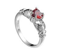 YUGSHNKFC Anelli a cuore Anelli comodi da indossare tutti i giorni Incontri Adatto per gli appassionati di moda alla ricerca di stili distintivi Accessori da donna, Red, come descritto, come descritto