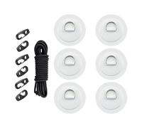 YUGSHNKFC Anelli a D in acciaio inossidabile Pad in PVC Impermeabilizza Hardware Marino Anelli D Blocco Per Barche Gonfiabili Tavola da Surf Kayak PVC D Anelli Patch Per Kayak Canoe Accessori