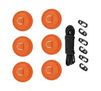 YUGSHNKFC Anelli a D in acciaio inossidabile Pad in PVC Impermeabilizza Hardware Marino Anelli D Blocco Per Barche Gonfiabili Tavola da Surf Kayak PVC D Anelli Patch Per Kayak Canoe Accessori
