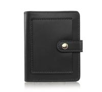 YUGSHNKFC Borsa da donna con tasca con cerniera portamonete e scomparti per carte di credito, portafoglio corto da donna, Nero