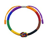 YUGSHNKFC Braccialetto multiuso intrecciato a mano in corda di cotone con nodo quadruplo accessorio versatile per tutte le età uso quotidiano, Cordoncino, come descritto