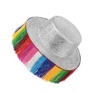YUGSHNKFC Cappelli accattivanti con frangia color arcobaleno carnevale festa di ruolo Sunproof cappello Fedora a tesa larga