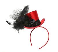 YUGSHNKFC Cappello a cilindro floreale fascinators cappello anni '20 cappello da tè per ragazze donne vintage pillbox cappello cappello da tè fascinator Halloween