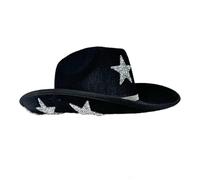YUGSHNKFC Cappello a forma di stella con strass brillanti per adulti e adolescenti, per carnevale, feste, con motivo a stella, per eventi formali e artisti teatrali