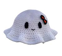 YUGSHNKFC Cappello a secchiello di zucca all'uncinetto per Halloween all'uncinetto zucca pescatore per adulti adolescenti cappelli a maglia floppy delicati sulla pelle per le donne autunno per le