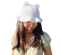 YUGSHNKFC Cappello a secchiello di zucca all'uncinetto per Halloween all'uncinetto zucca pescatore per adulti adolescenti cappelli a maglia floppy delicati sulla pelle per le donne autunno per le