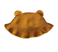 YUGSHNKFC Cappello a secchiello di zucca all'uncinetto per Halloween all'uncinetto zucca pescatore per adulti adolescenti cappelli a maglia floppy delicati sulla pelle per le donne autunno per le