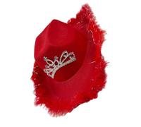 YUGSHNKFC Cappello da donna a tesa pelosa, per cosplay, festival musicali, fedora, corone
