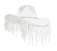 YUGSHNKFC Cappello da donna con strass, accessorio per feste di carnevale, feste di addio al nubilato