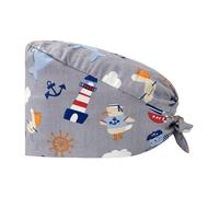 YUGSHNKFC Cappello da infermiera regolabile stampato, comodo, traspirante, assorbe il sudore, per interventi chirurgici e lavori di laboratorio, S, Taglia unica