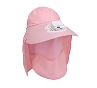 YUGSHNKFC Cappello da pescatore con ventola di raffreddamento, ricaricabile tramite USB, con copertura staccabile per il viso e il collo, tesa grande, per escursionismo, campeggio, essenziale per