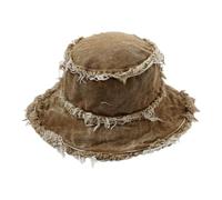 YUGSHNKFC Cappello da pescatore da donna Distressed Femminile Sport all'aria aperta Pescatore per Adolescente Casual Vacanza Primavera Sunproof Sunproof Distressed Unisex Traspirante Cappelli