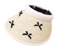 YUGSHNKFC Cappello da sole portatile a tesa larga pieghevole per donna cappello a prova di sole cappello vuoto cappello da campeggio con decalcomanie fiocco