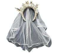 YUGSHNKFC Cerchietto da sposa per addio al nubilato, feste di addio al nubilato, con perle artificiali, elegante cerchietto per capelli per cerimonia nuziale