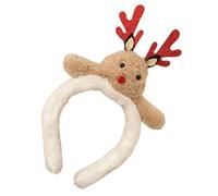 YUGSHNKFC Cerchietto natalizio con corna pelose, accessorio per foto, feste, cosplay, balli e feste di Natale