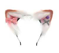 YUGSHNKFC Cerchietto per capelli a forma di orecchie di gatto e volpe, in peluche, per carnevale, feste, cosplay, feste in costume, puntelli unisex