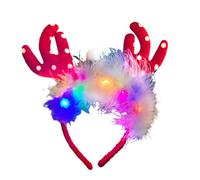 YUGSHNKFC Cerchietto per capelli con renna a tema natalizio con Babbo Natale, accessori per palcoscenico, accessori per feste