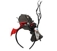 YUGSHNKFC Cerchietto per capelli con teschio e zucca, per feste di Halloween, travestimento per feste a tema, accessori per feste per adulti