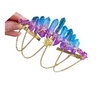 YUGSHNKFC Cerchietto per capelli elegante per feste di compleanno, matrimonio, regina, copricapo per ragazze spettacolo scenico costume da sole corone