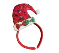 YUGSHNKFC Cerchietto per capelli natalizio con paillettes, per adulti, adolescenti, unisex
