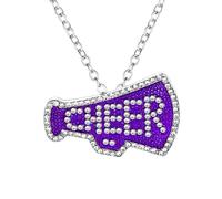 YUGSHNKFC Collana A Tema Cheerleader Con Pietre Scintillanti Neckchain Regolabile Con Gioielli Casual Per Donne E Ragazze Scintillanti Cheerleader A Pendente Catena