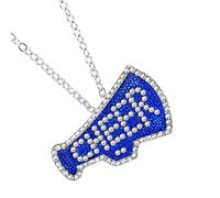 YUGSHNKFC Collana A Tema Cheerleader Con Pietre Scintillanti Neckchain Regolabile Con Gioielli Casual Per Donne E Ragazze Scintillanti Cheerleader A Pendente Catena