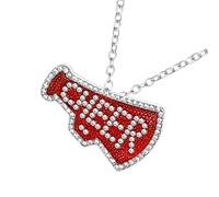 YUGSHNKFC Collana A Tema Cheerleader Con Pietre Scintillanti Neckchain Regolabile Con Gioielli Casual Per Donne E Ragazze Scintillanti Cheerleader A Pendente Catena