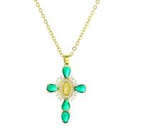 YUGSHNKFC Collana girocollo regolabile a forma di crocifisso, unisex, per credenti fedeli, Rame