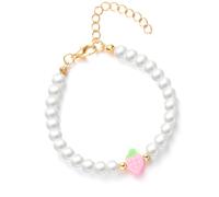 YUGSHNKFC Collane con perline a forma di fragola, lavorazione delicata, comodo da indossare, accessorio per il collo robusto ed elegante, Bracelet, Perle di riso, perle d'imitazione, lega