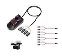 YUGSHNKFC Computer Case Power Button Extension Cable Set Featuring Splitter Adapter And Tactiled Mechanical Switches External Pc Power Switches