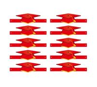 YUGSHNKFC Confezione da 10 corone di carta per laurea con nappe per asilo, scuola prescolare, celebrazione, cerimonie di laurea, cappello