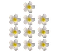 YUGSHNKFC Confezione da 10 fermagli per capelli a forma di fiore hawaiano, in schiuma, accessori per donne e ragazze, decorazioni per feste di nozze