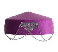 YUGSHNKFC Elegante cappello tribale kazako con cuciture fini e nappe, ideale per celebrazioni e feste a tema, spettacoli teatrali, cappello tradizionale kazako