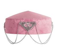 YUGSHNKFC Elegante cappello tribale kazako con cuciture fini e nappe, ideale per celebrazioni e feste a tema, spettacoli teatrali, cappello tradizionale kazako