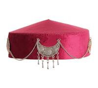 YUGSHNKFC Elegante cappello tribale kazako con cuciture fini e nappe, ideale per celebrazioni e feste a tema, spettacoli teatrali, cappello tradizionale kazako