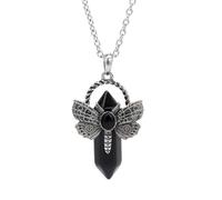 YUGSHNKFC Elegante collana con ciondolo esagonale con cristalli e libellule per donne alla moda cercano un'estetica naturale con cristalli, Misura unica, come descritto, come descritto