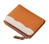 YUGSHNKFC Elegante portafoglio da donna piccolo con blocco portatile portamonete accattivante in pelle PU porta carte per le donne, Marrone