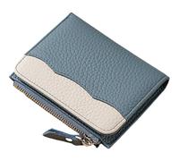 YUGSHNKFC Elegante portafoglio da donna piccolo con blocco portatile portamonete accattivante in pelle PU porta carte per le donne, Blu