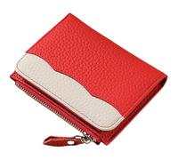 YUGSHNKFC Elegante portafoglio da donna piccolo con blocco portatile portamonete accattivante in pelle PU porta carte per le donne, Rosso