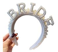 YUGSHNKFC Fascia per capelli leggera con delicata lettera 3D, per matrimoni, feste, copricapo per donne e ragazze