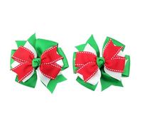 YUGSHNKFC Fermagli per capelli con fiocco, confezione da 2 pezzi, accessori natalizi per capelli decorativi per bambini e adulti