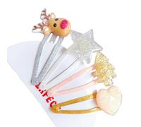 YUGSHNKFC Fermaglio per capelli a forma di cuore natalizio con divertente cravatta per capelli clip per capelli novità festa copricapo copricapo festa
