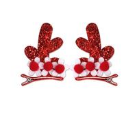 YUGSHNKFC Fermaglio per capelli natalizio a forma di cartone animato, per donne, bambini, frangia per scattare foto, shopping, viaggi, 2 pezzi