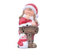 YUGSHNKFC Figurina Benvenuto in Ceramica A LED-Lit-Decorazione da Tavolo da Interno Stagionale Elegante Centrotavola per Le Vacanze Festi Scaffale