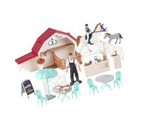 YUGSHNKFC Figurina Cavallo In Plastica Realistica Set Da Gioco Interattivi Per Toelettatura Per Bambini Giochi Ruolo Creativi E Giochi Team Building Set Da Gioco Con Modelli Animali