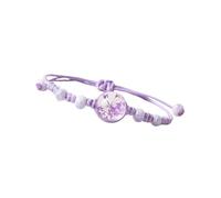 YUGSHNKFC Handmade intrecciato ceramica vetro fiore Bead e regolabile cerato cavo Handchain polso accessorio per le donne gioielli perline ceramica