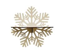 YUGSHNKFC Libreria galleggiante in legno a forma di fiocco di neve, decorazione da parete
