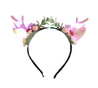 YUGSHNKFC MerryChristmas - Cerchietto per capelli a forma di renna con nappe, accessorio per palcoscenico natalizio